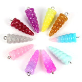 10pcs Mixed Random Unicorn Horn Charms DIY Earrings Keychain