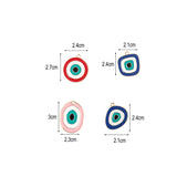 10pcs Mixed Blue Eye Charms Geometry Shape Pendants DIY Necklaces Jewelry Findin