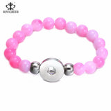 Crystal Acrylic Snap Bracelet 18mm Beaded 20mm Snap Jewelry