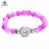 Crystal Acrylic Snap Bracelet 18mm Beaded 20mm Snap Jewelry