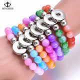 Crystal Acrylic Snap Bracelet 18mm Beaded 20mm Snap Jewelry