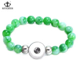 Crystal Acrylic Snap Bracelet 18mm Beaded 20mm Snap Jewelry