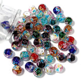10pcs Colorful Flower Lampwork Beads Round Spacer Beads DIY Jewelry Making