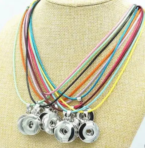 Colorful Rope Snap Necklace & Pendant for Women