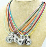 Colorful Rope Snap Necklace & Pendant for Women