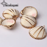 10pcs Natural Shell Conch Charms Pendant DIY Jewelry Earrings Accessories