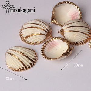 10pcs Natural Shell Conch Charms Pendant DIY Jewelry Earrings Accessories