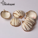 10pcs Natural Shell Conch Charms Pendant DIY Jewelry Earrings Accessories