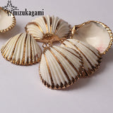 10pcs Natural Shell Conch Charms Pendant DIY Jewelry Earrings Accessories