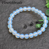 Opalite Stone Beads Bracelet 10pcs 8mm Elastic Rope Jewelry Gift