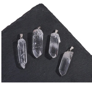 10pcs Irregular Rough Quartz Crystal Charms for Jewelry Making