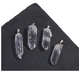 10pcs Irregular Rough Quartz Crystal Charms for Jewelry Making
