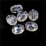 10pcs Natural Stone Bovine Eyes Glass Beads 16x20mm Oval Faceted DIY Jewelry