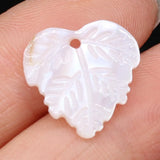 10pcs Natural Shell Leaf Pendant Charms for Jewelry Making DIY
