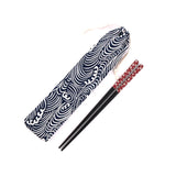 10pcs Navy Wave Cloth Linen Bags 6x27cm Drawstring Pouches for Travel Toothbrush