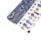 10pcs Navy Wave Cloth Linen Bags 6x27cm Drawstring Pouches for Travel Toothbrush