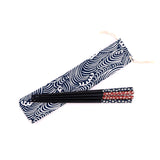 10pcs Navy Wave Cloth Linen Bags 6x27cm Drawstring Pouches for Travel Toothbrush