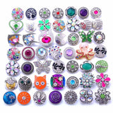 10pcs Rhinestone Mini Metal Snap Buttons for Snap Jewelry