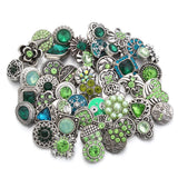 10pcs/lot 12MM Snap Jewelry Rhinestone Metal Buttons for Bracelet Earrings