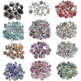 10pcs/lot 12MM Snap Jewelry Rhinestone Metal Buttons for Bracelet Earrings