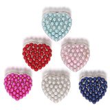 10pcs Crystal Heart Flower Mini 12mm Snap Buttons