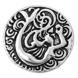 10pcs 18mm Beauty Mermaid Metal Snap Buttons Bracelet DIY Snap Jewelry