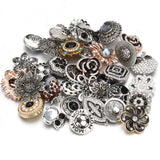 10pcs/lot 18mm Rhinestone Mixed Snap Buttons Jewelry for Bracelet Necklace