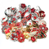 10pcs/lot 18mm Rhinestone Mixed Snap Buttons Jewelry for Bracelet Necklace