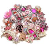 10pcs/lot 18mm Rhinestone Mixed Snap Buttons Jewelry for Bracelet Necklace
