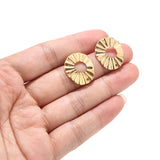 10pcs Golden Stainless Steel Post Stud Earrings for Dangle Earrings