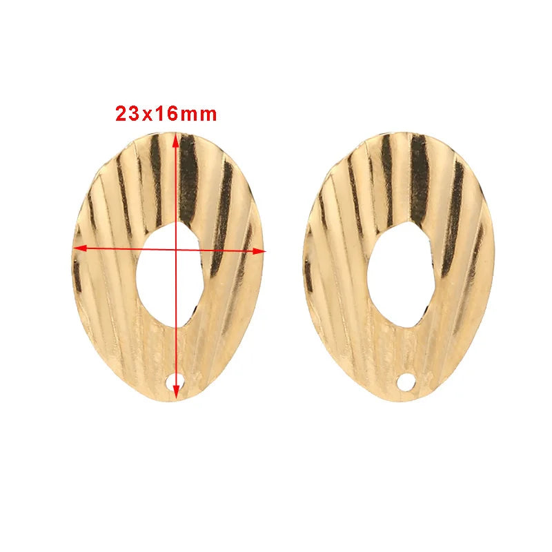 10pcs Golden Stainless Steel Post Stud Earrings for Dangle Earrings