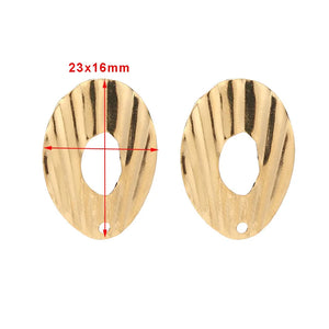 10pcs Golden Stainless Steel Post Stud Earrings for Dangle Earrings