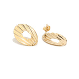 10pcs Golden Stainless Steel Post Stud Earrings for Dangle Earrings