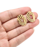 10pcs Golden Stainless Steel Post Stud Earrings for Dangle Earrings