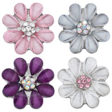 10pcs 12mm Snap Jewelry Rhinestone Round Mini Buttons Charms DIY Accessories