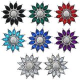 10pcs 12mm Snap Jewelry Rhinestone Round Mini Buttons Charms DIY Accessories