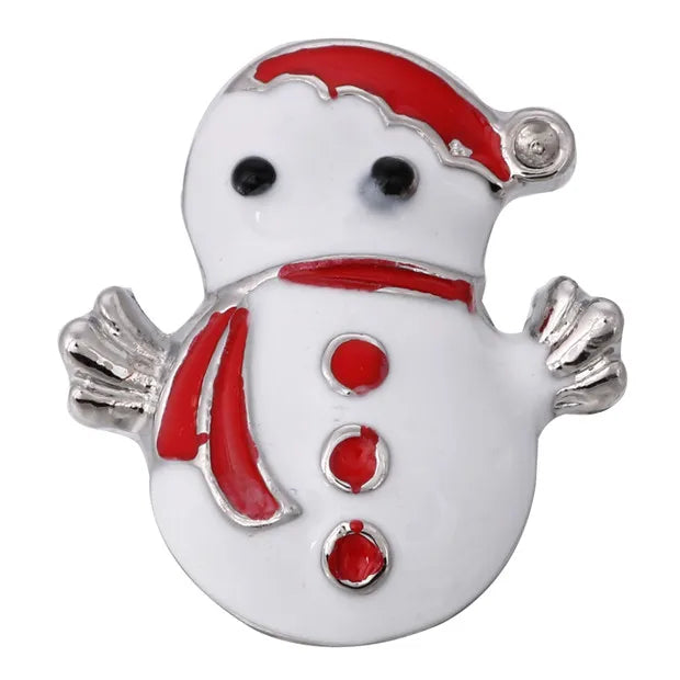 Christmas Snowman Snap Buttons for 18mm Snap Bracelet