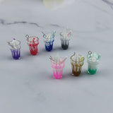 10pcs Chocolate Cake Ice Cream Resin Charms Earring Findings 3D Charm Food Penda