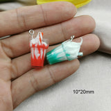 10pcs Chocolate Cake Ice Cream Resin Charms Earring Findings 3D Charm Food Penda