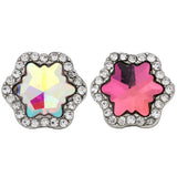 10pcs Snap Button DIY Mini Rhinestone Cat Flower 12mm Metal Snaps Charms