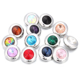 10pcs Mini Crystal Rhinestone 12mm Metal Snaps Charms for Snap Bracelet