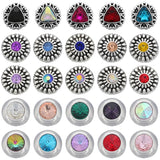 10pcs Mini Crystal Rhinestone 12mm Metal Snaps Charms for Snap Bracelet
