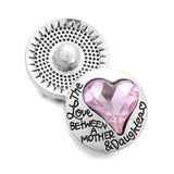 10pcs 18mm Love Heart Snap Buttons For DIY Snap Jewelry ZA752