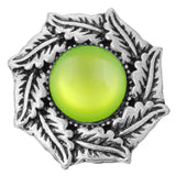 10pcs Cat's Eye Stone Flower 18MM Snap Buttons Vintage Alloy Snap