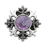 10pcs Crystal Snowflake Snap Buttons for 18MM Snap Bracelet&Bangles