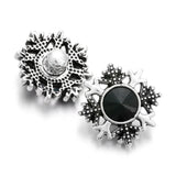 10pcs Crystal Snowflake Snap Buttons for 18MM Snap Bracelet&Bangles