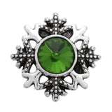10pcs Crystal Snowflake Snap Buttons for 18MM Snap Bracelet&Bangles