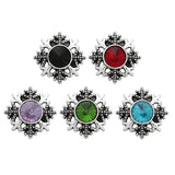 10pcs Crystal Snowflake Snap Buttons for 18MM Snap Bracelet&Bangles