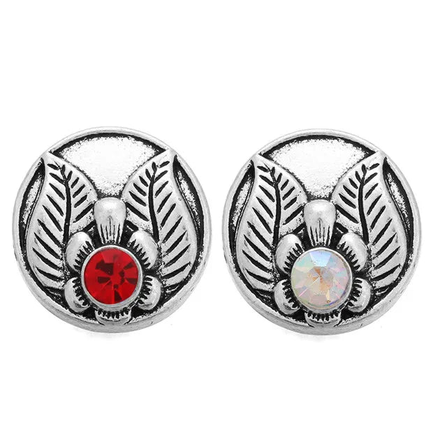 10pcs Snap Jewelry Flower Buttons for 18MM Bracelet Christmas Year