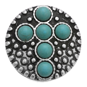 10pcs Green Stone Charm Cross 18mm Snap Buttons for Woman Snap Bracelet